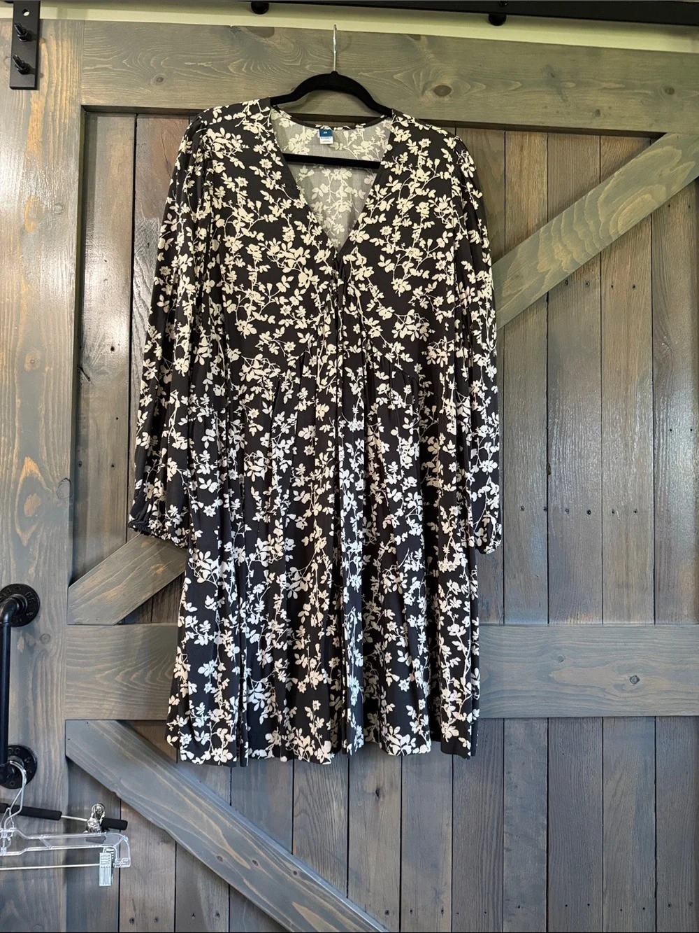 old navy grey floral dress Old Navy | Dresses | Old Navy Dark Gray And Cream Floral Dress